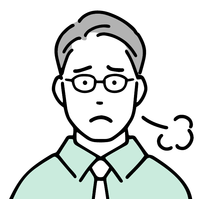 困っている男性